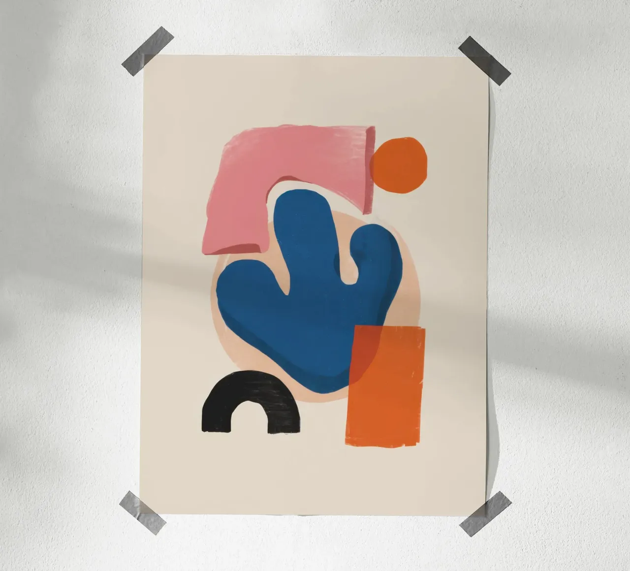 Abstracte cactusvorm poster van Lyra Glaze