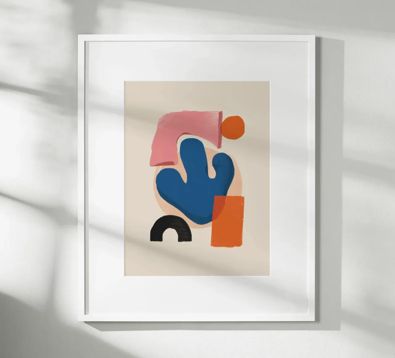 Abstracte cactusvorm poster van Lyra Glaze