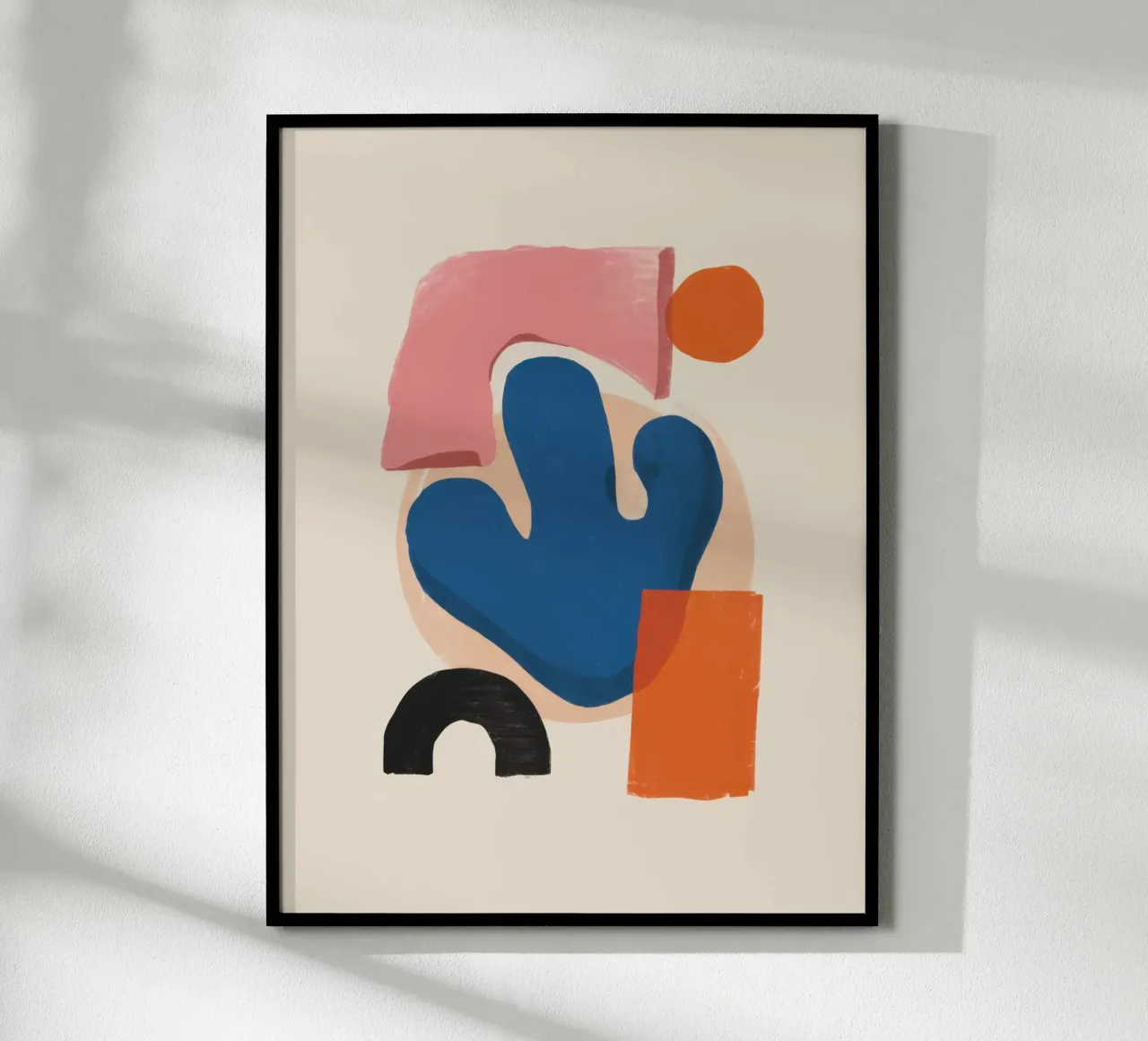 Abstracte cactusvorm poster van Lyra Glaze