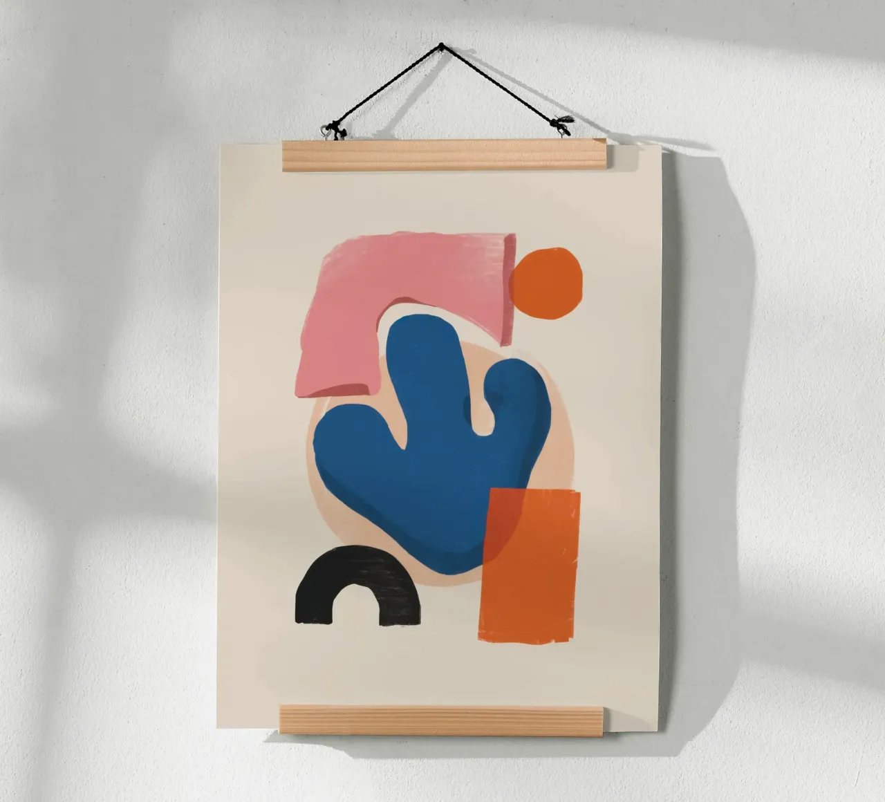 Abstracte cactusvorm poster van Lyra Glaze