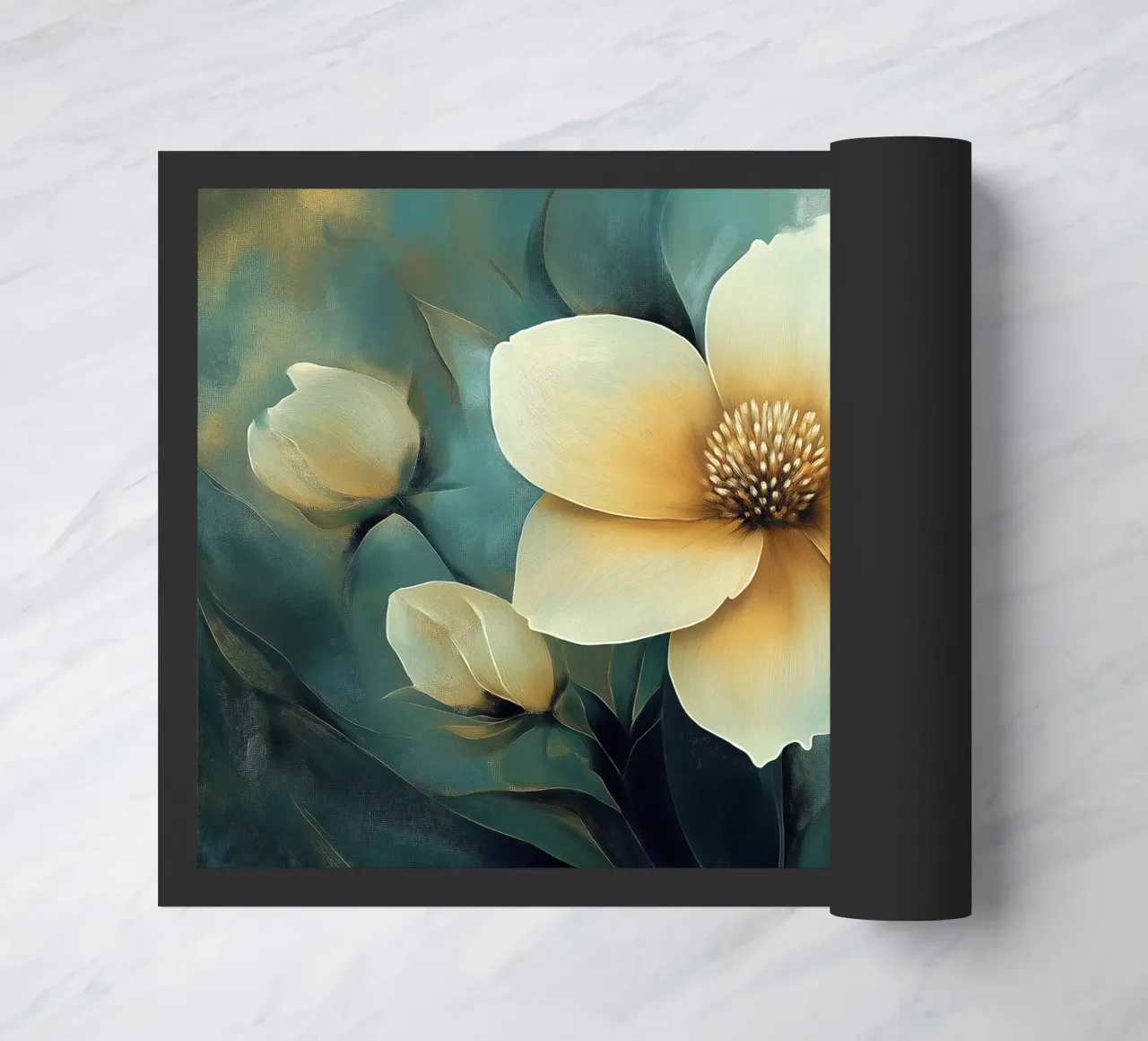 Abstract flowers doormat by Imagine