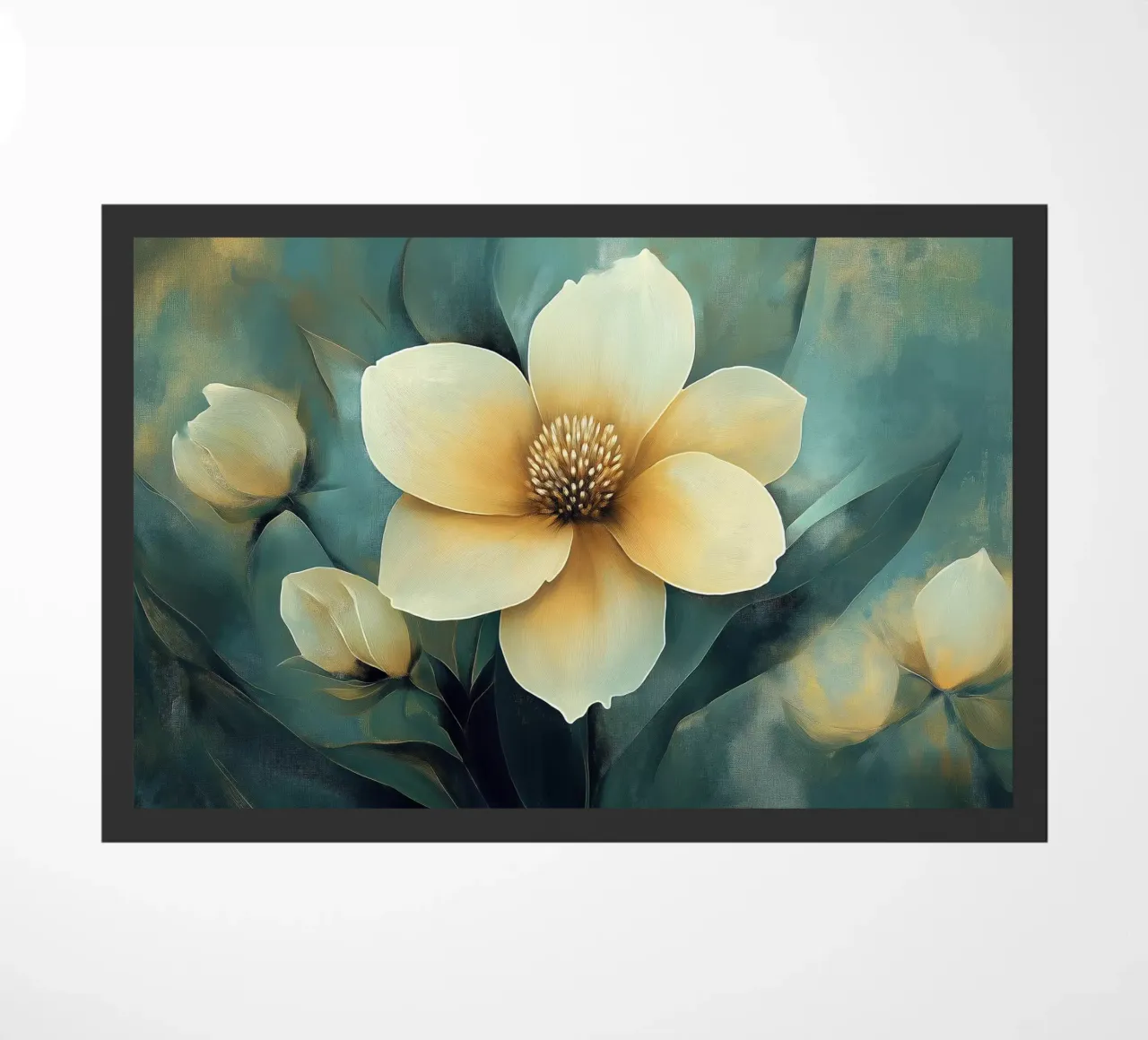 Abstract flowers doormat by Imagine