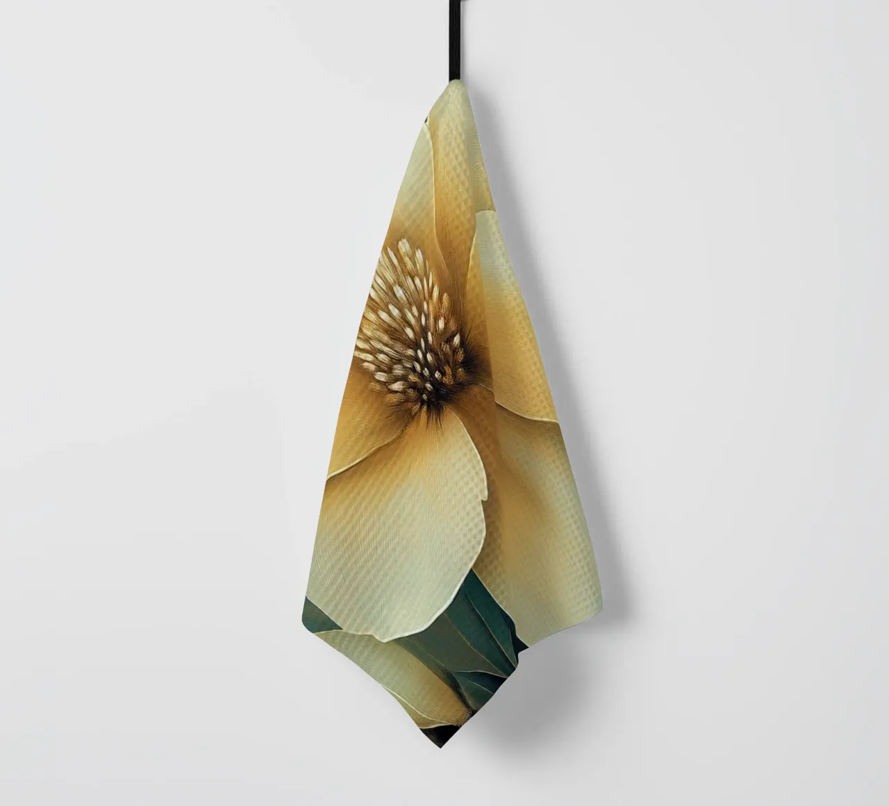 Abstract flowers tea towel by Imagine