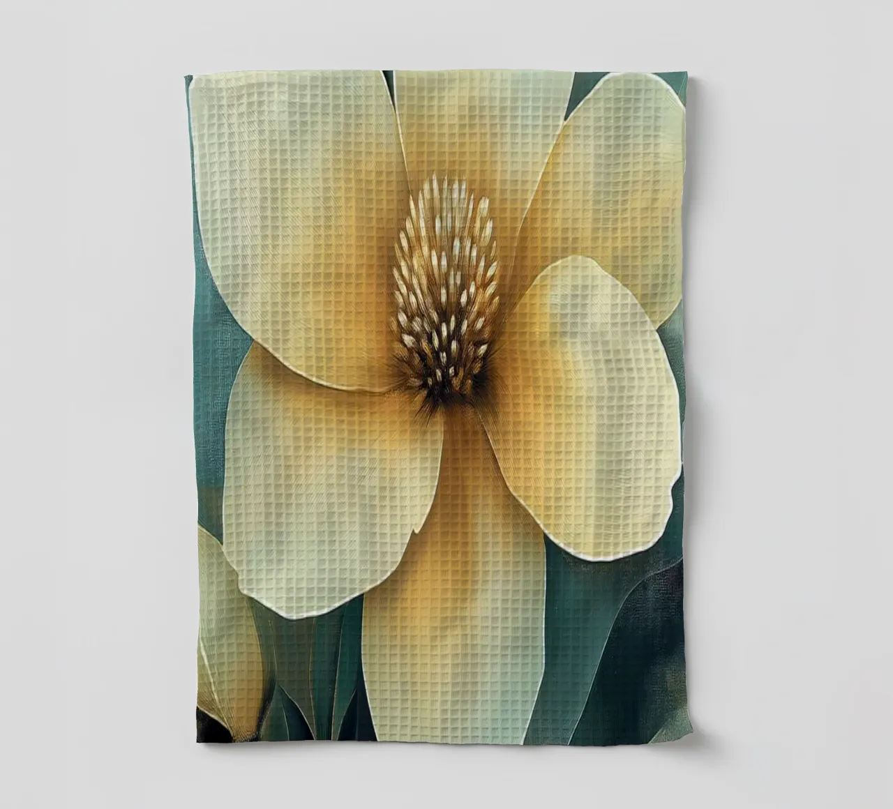 Abstract flowers tea towel by Imagine