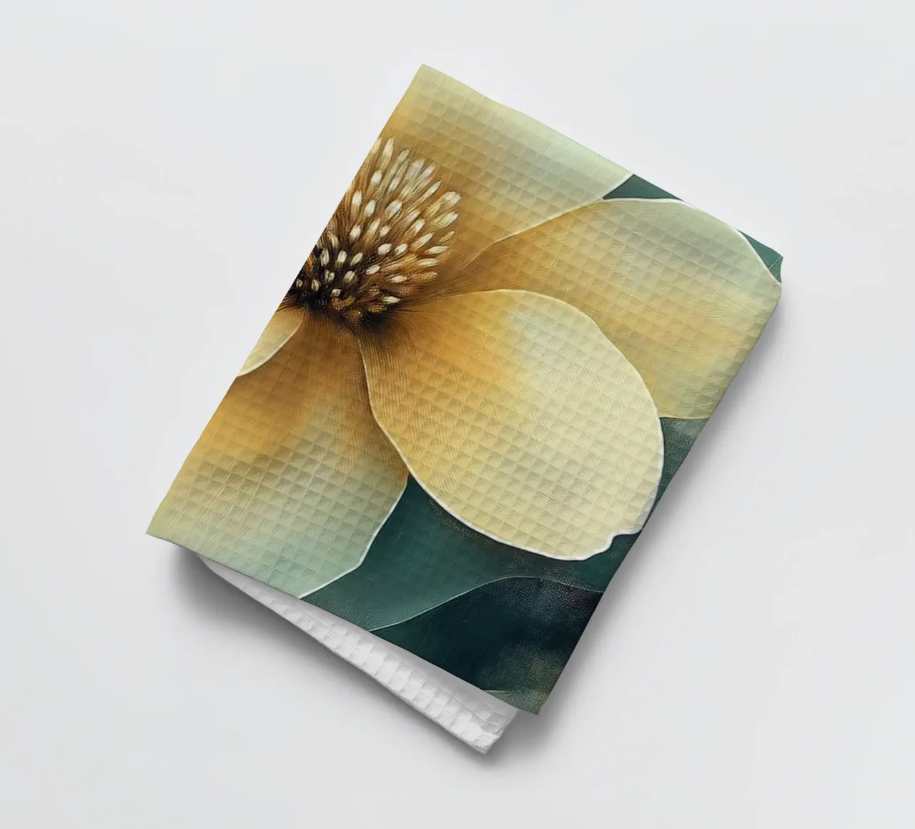 Abstract flowers tea towel by Imagine