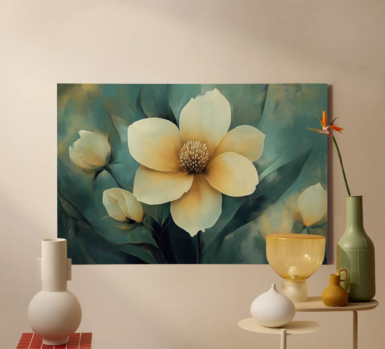Abstract flowers canvas by Imagine