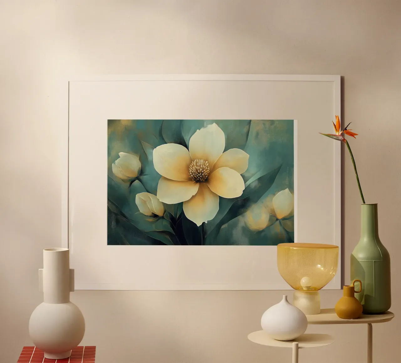 Flores abstractas poster de Imagine