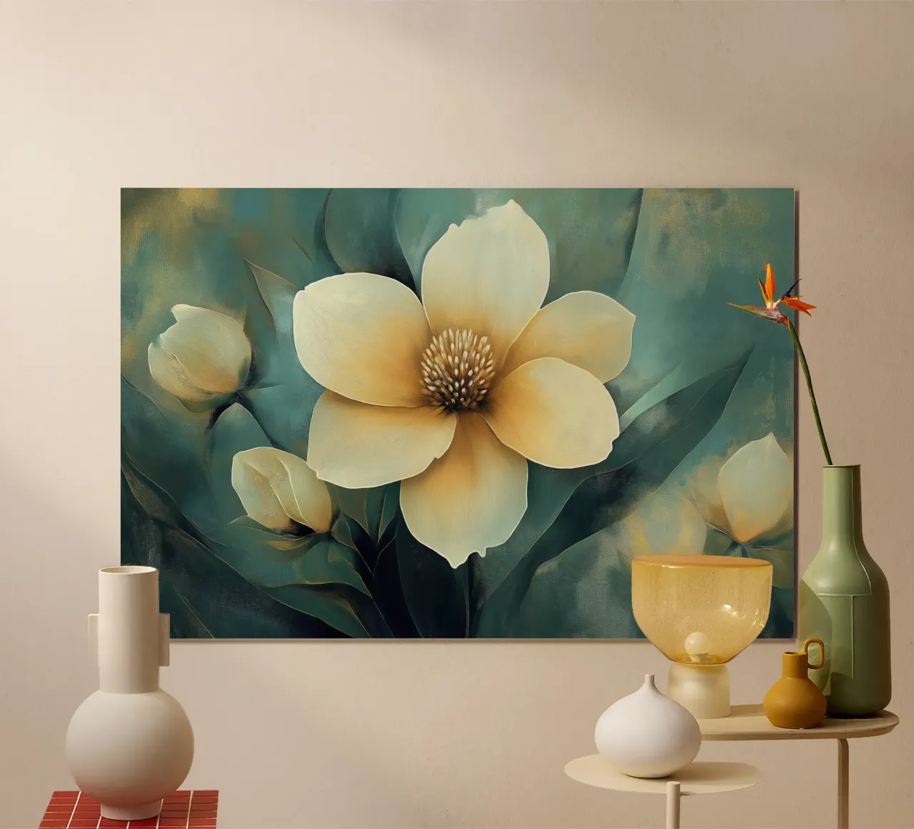 Flores abstractas poster de Imagine