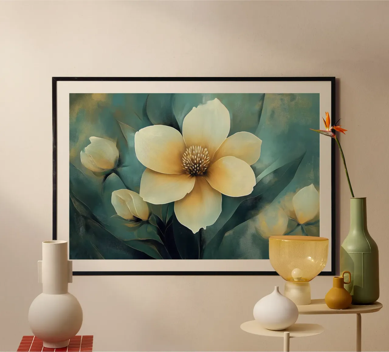 Flores abstractas poster de Imagine