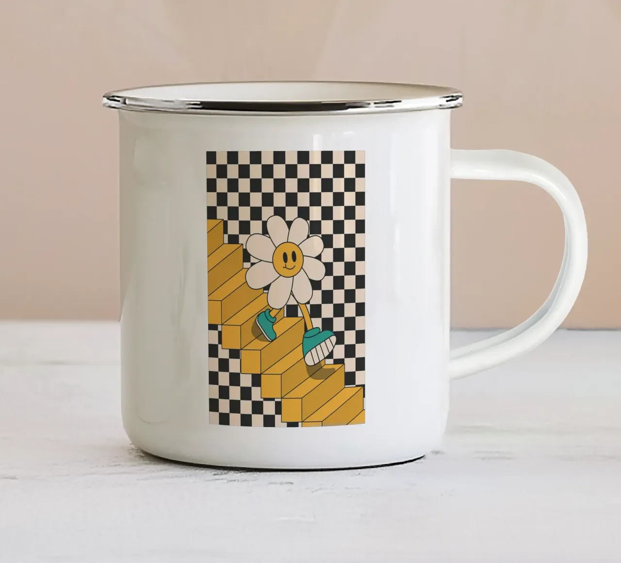 Scale di fiori tazza in smalto da Leahprint