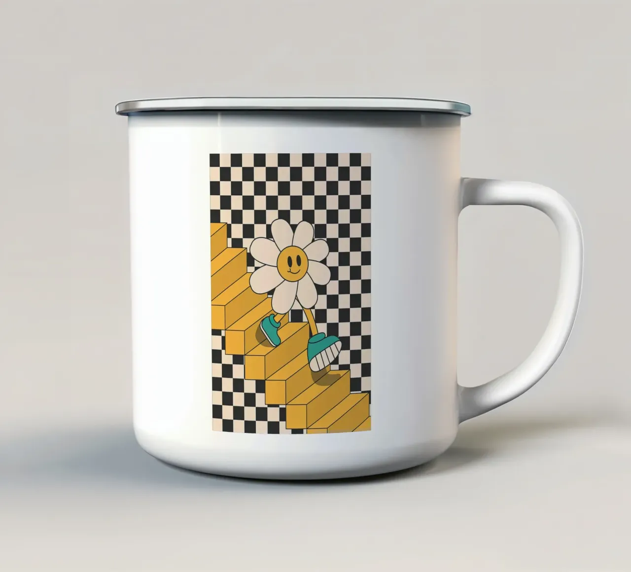 Scale di fiori tazza in smalto da Leahprint