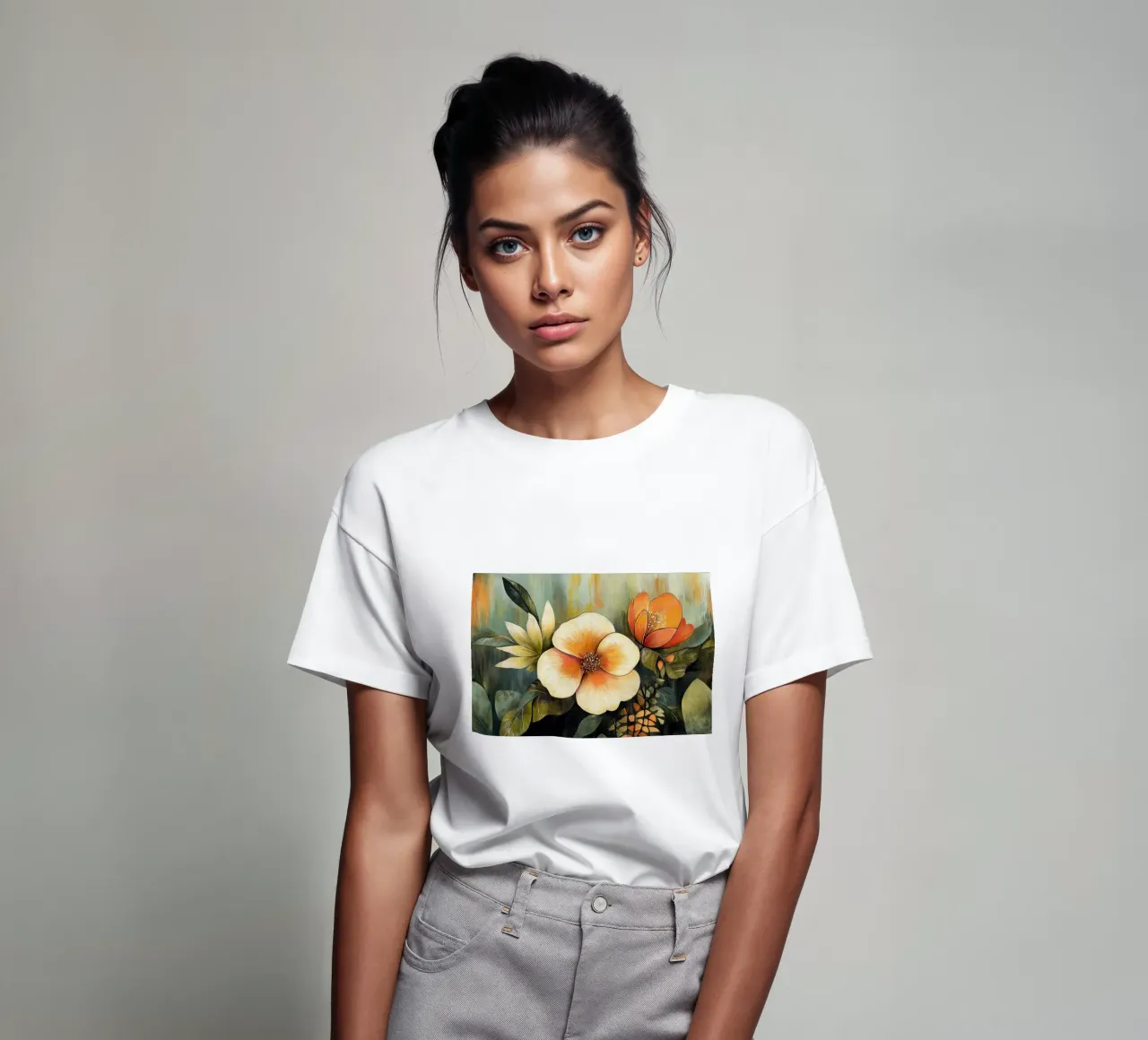 Abstract flowers t-shirt by Imagine