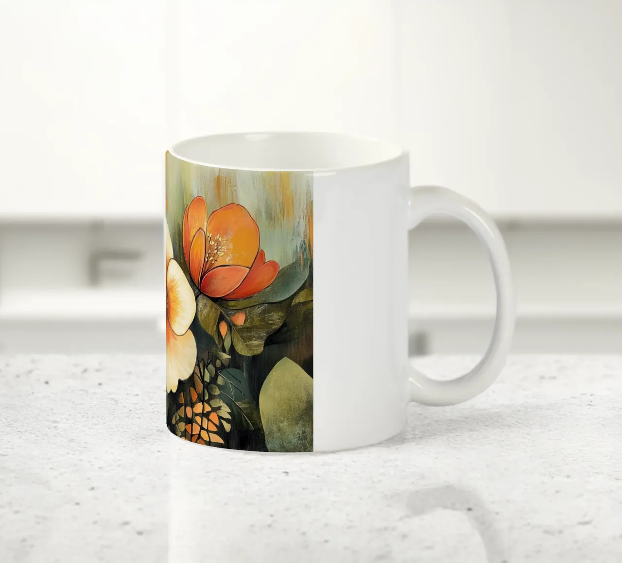 Fiori astratti tazza in ceramica da Imagine