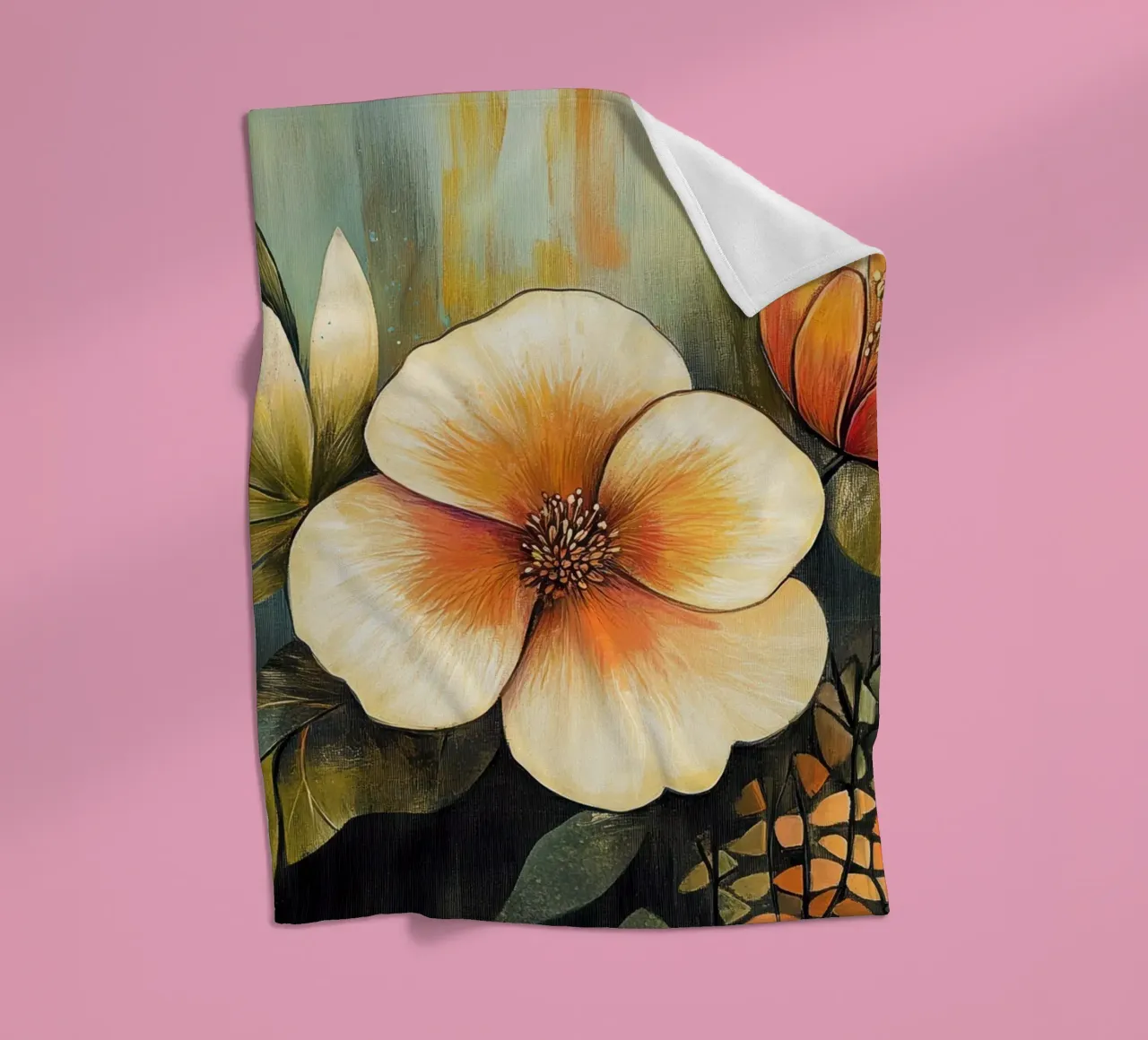 Fiori astratti coperta in pile da Imagine