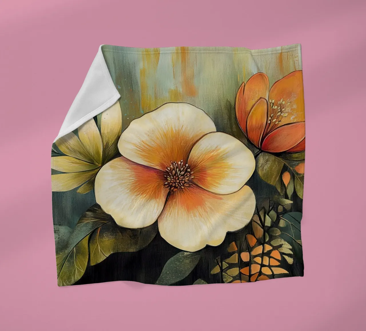 Fiori astratti coperta in pile da Imagine