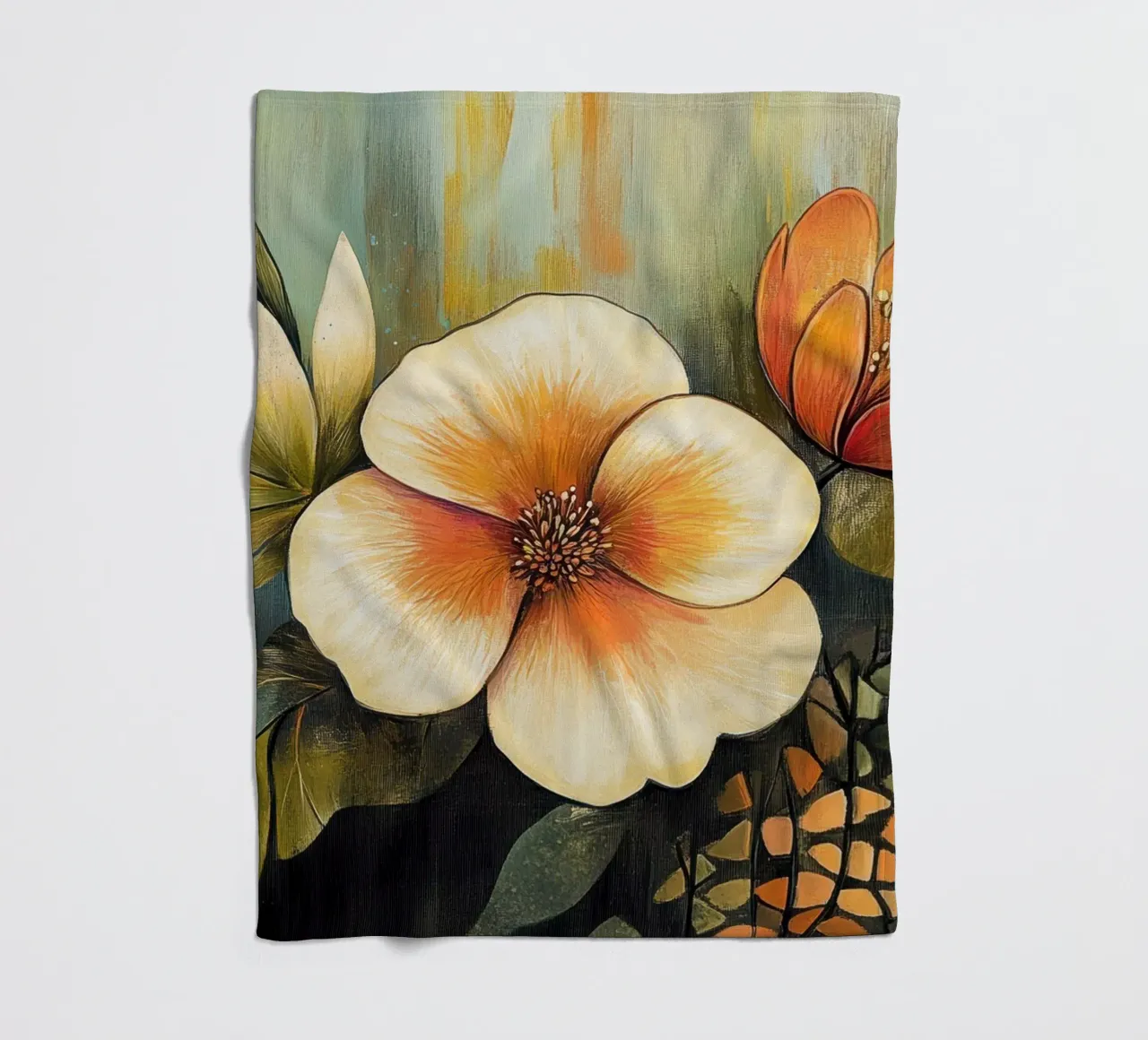 Fiori astratti coperta in pile da Imagine
