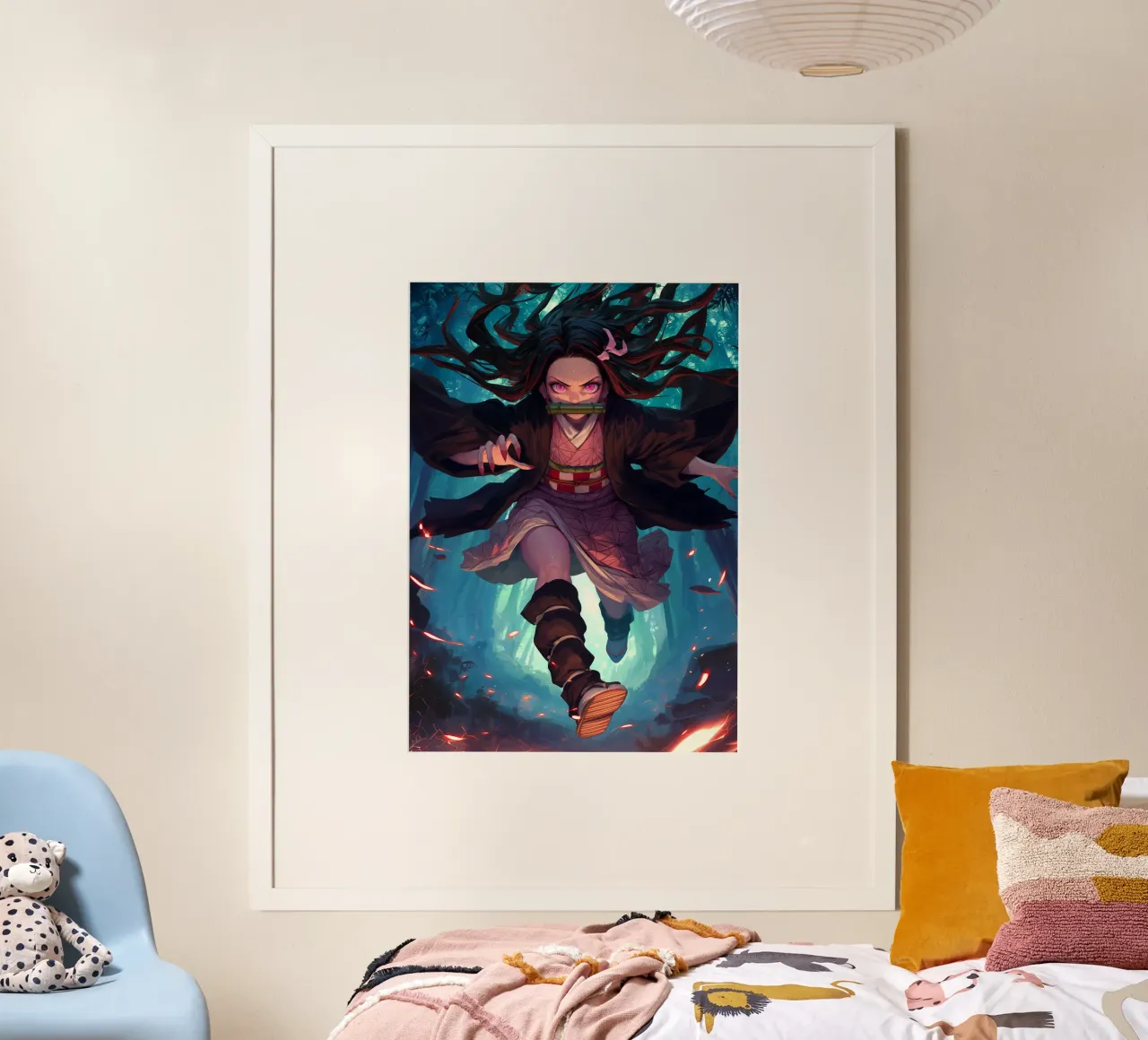 Nezuko Kamado Demonendoder poster van Voxel Visionaries