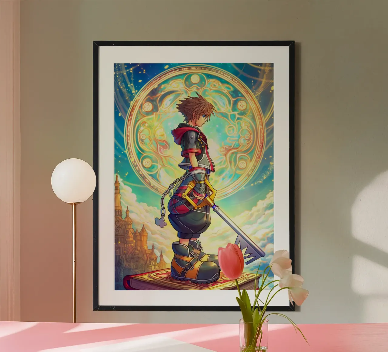 Sora Kingdom Hearts poster da Voxel Visionaries