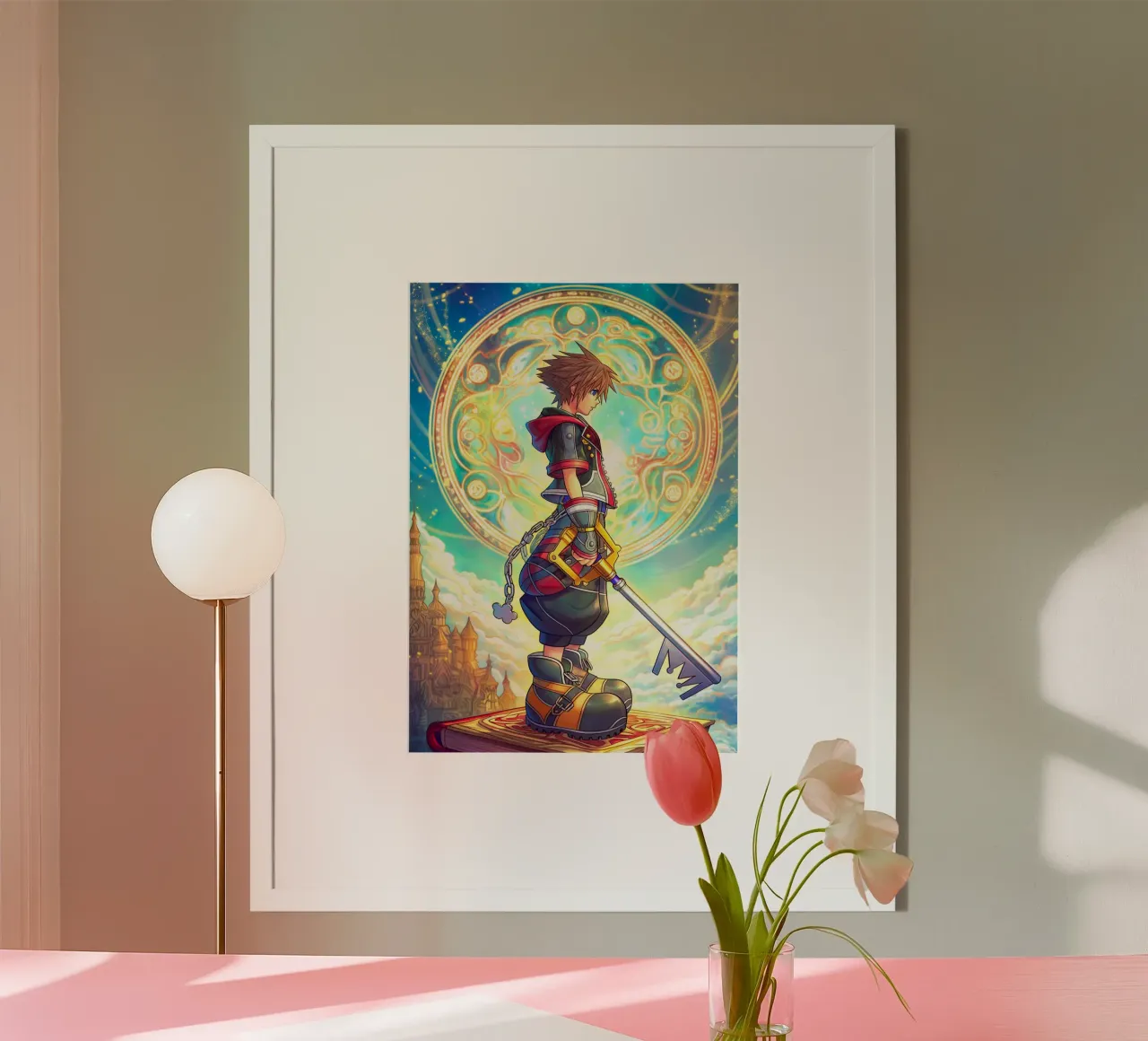 Sora Kingdom Hearts poster da Voxel Visionaries