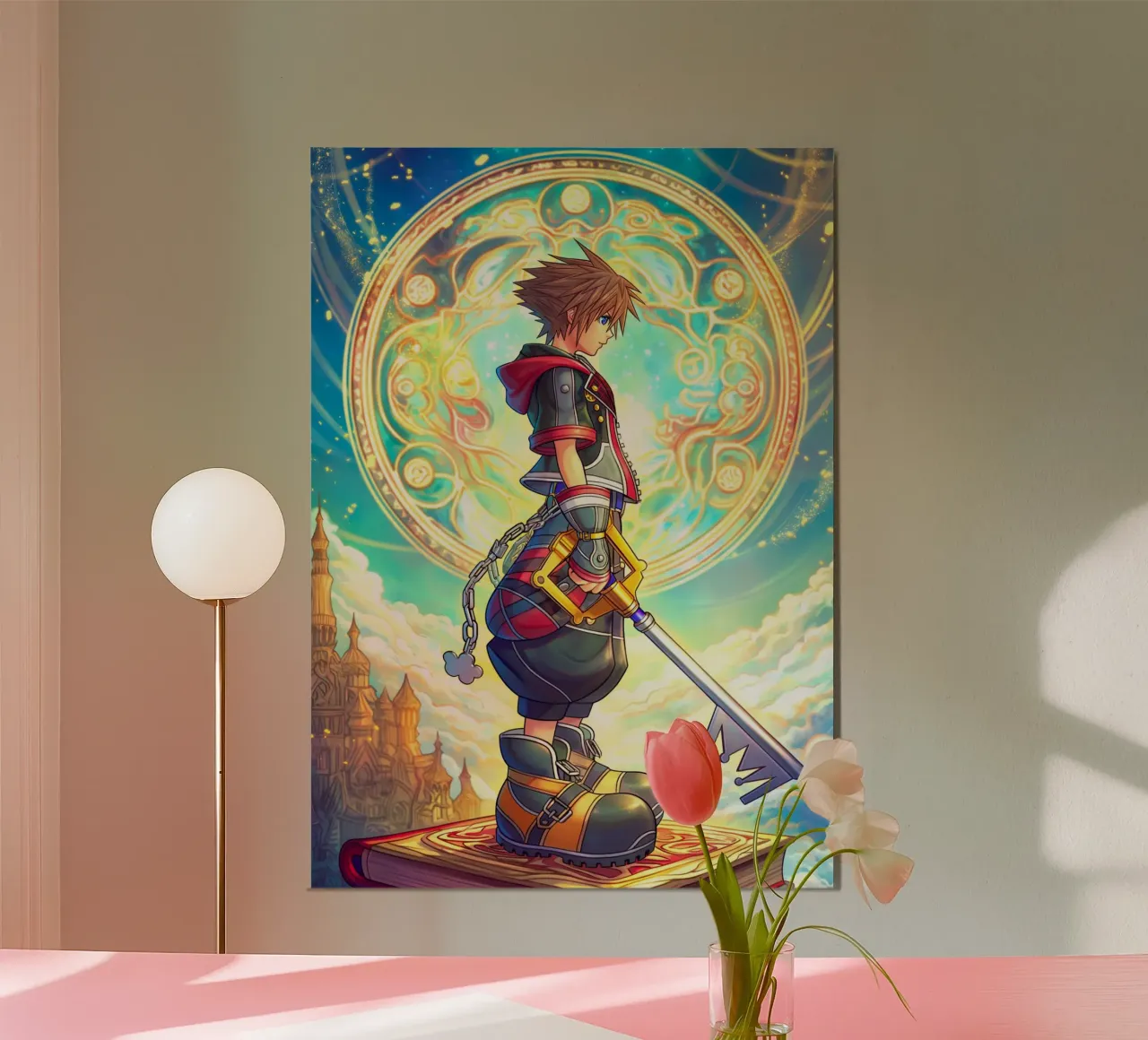 Sora Kingdom Hearts poster da Voxel Visionaries