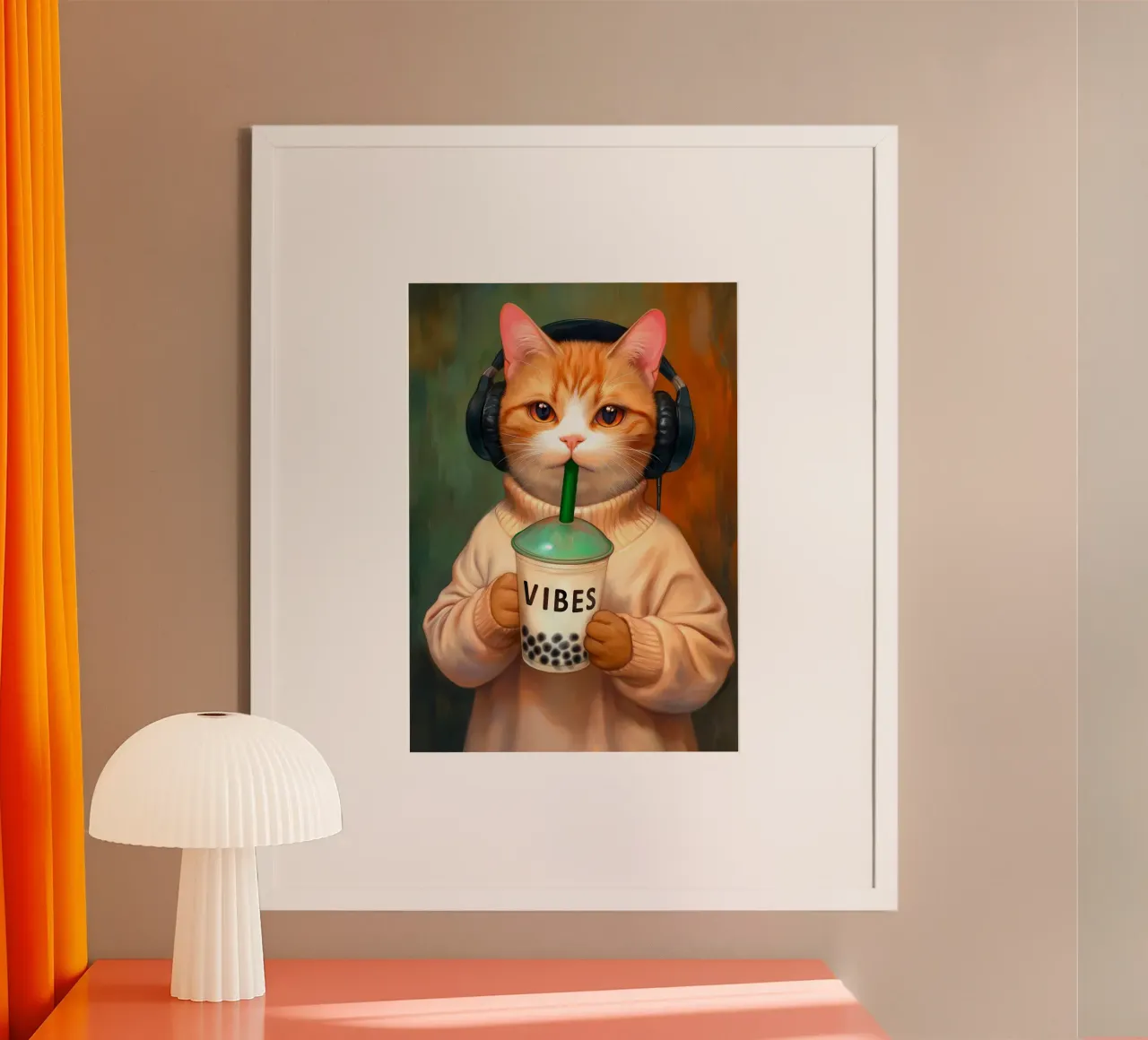 Il gatto ama il bubble tea poster da Voxel Visionaries