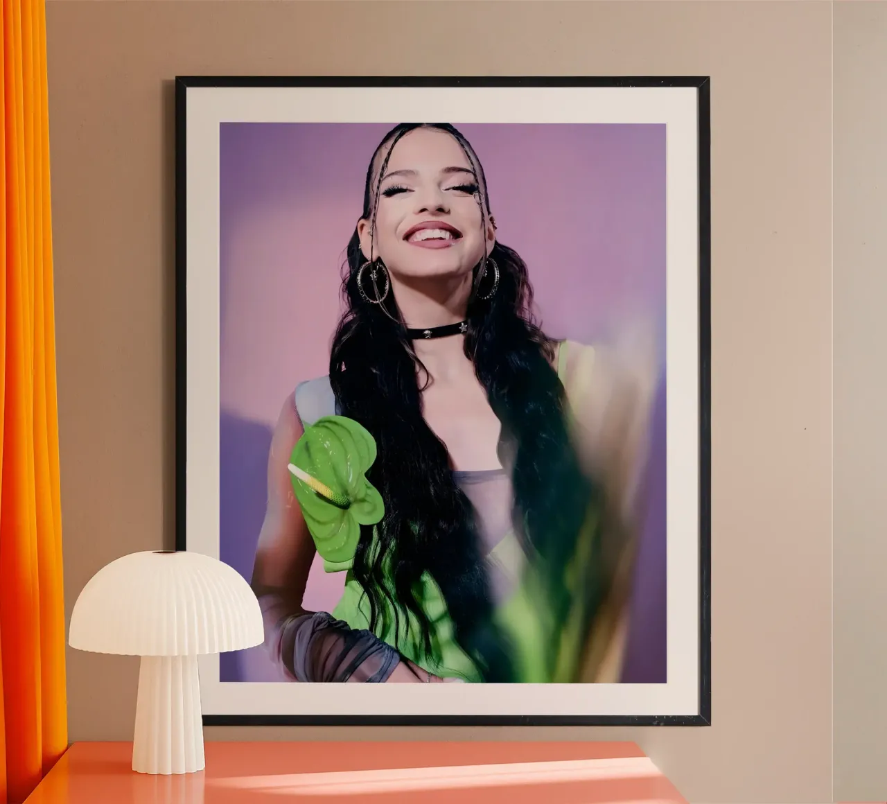 Cantante dalla Germania poster con telaio in plastica da vintage
