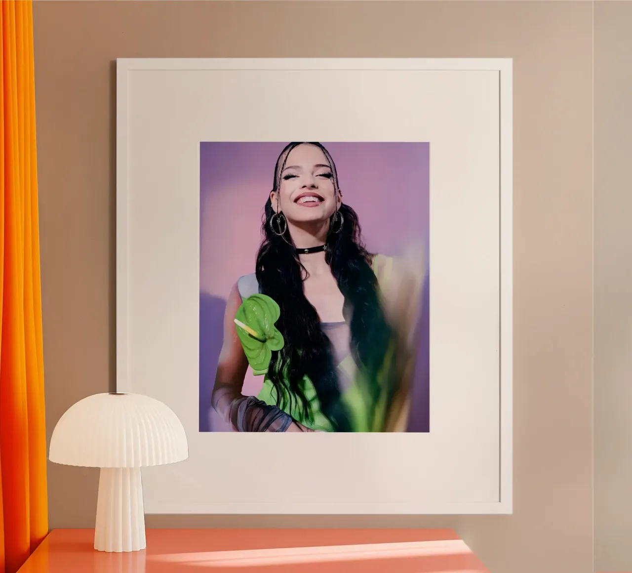 Cantante dalla Germania poster con telaio in plastica da vintage