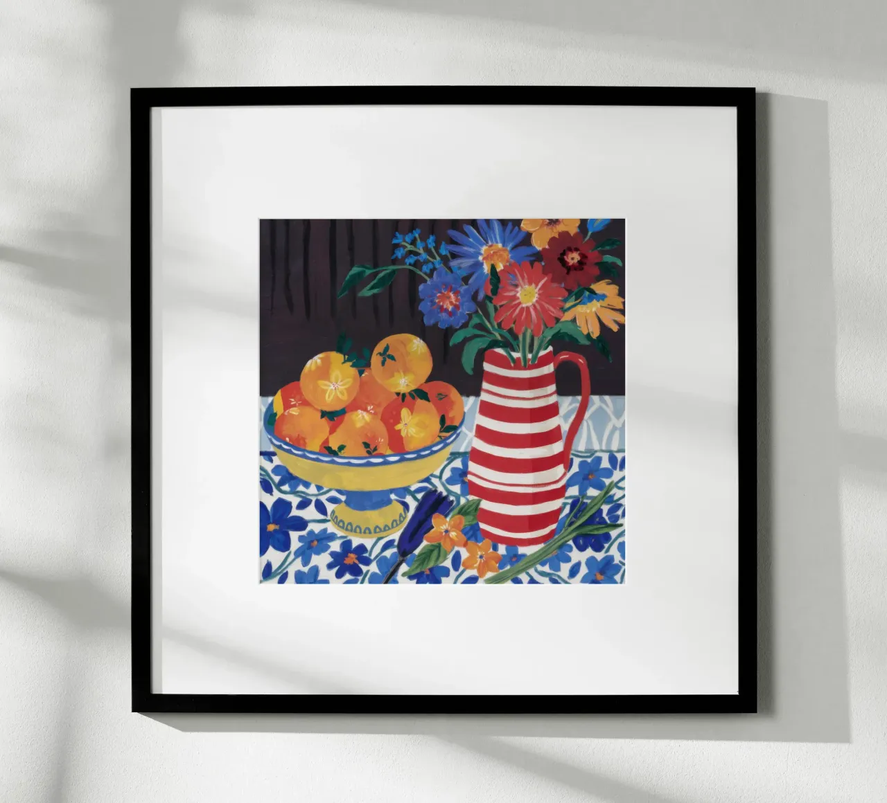 Vaso a strisce rosse poster da Lyra Glaze