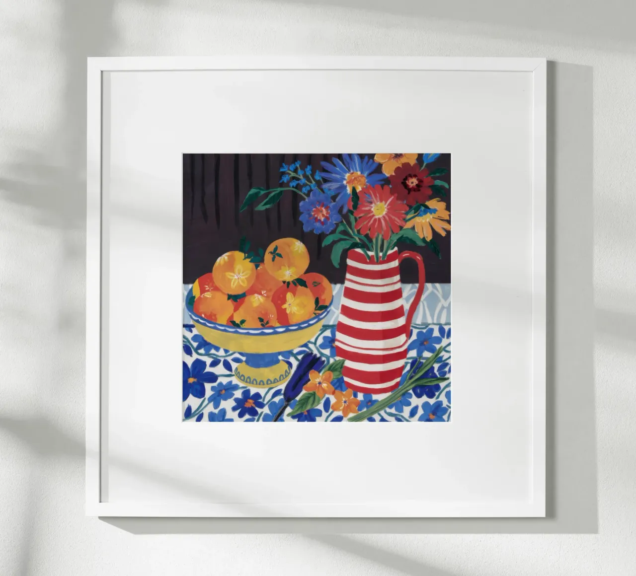 Vaso a strisce rosse poster da Lyra Glaze