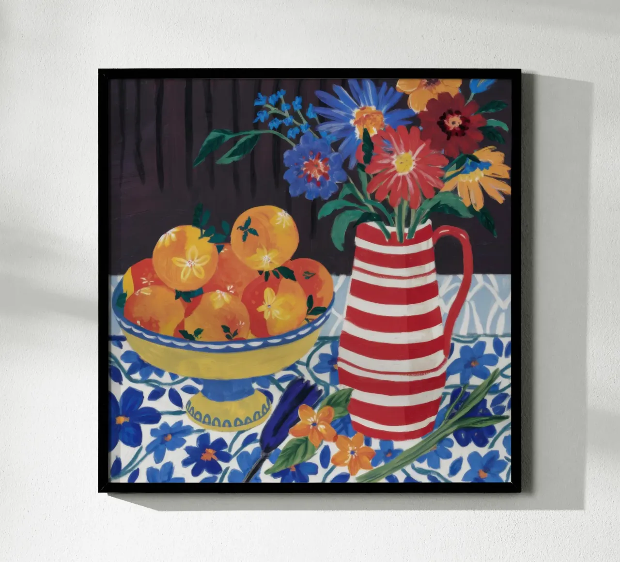 Vaso a strisce rosse poster da Lyra Glaze
