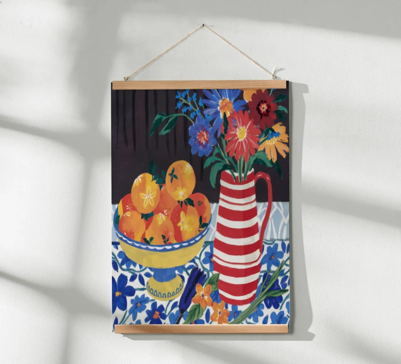Vaso a strisce rosse poster da Lyra Glaze