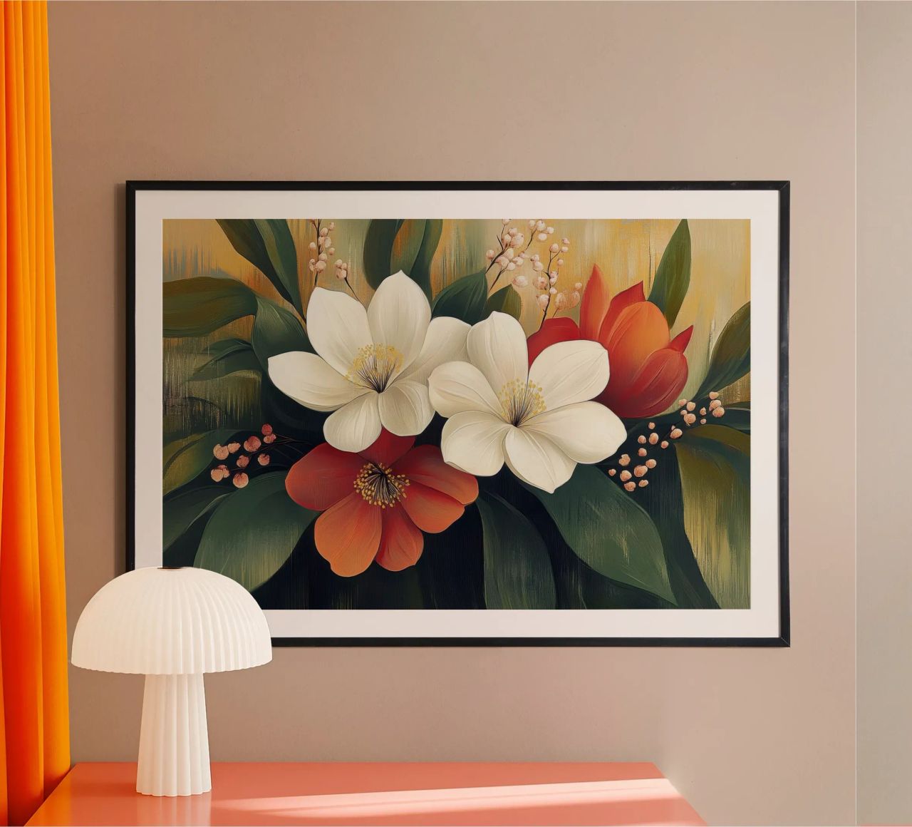 Fleurs abstraites poster de Imagine