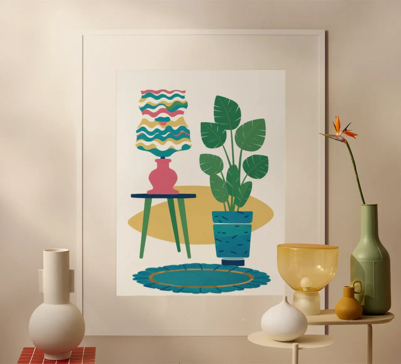 Angolo chic bohémien poster con telaio in alluminio da Autumn Season