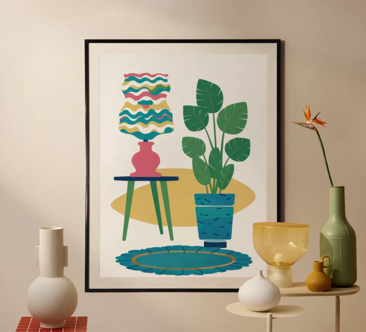 Angolo chic bohémien poster con telaio in alluminio da Autumn Season