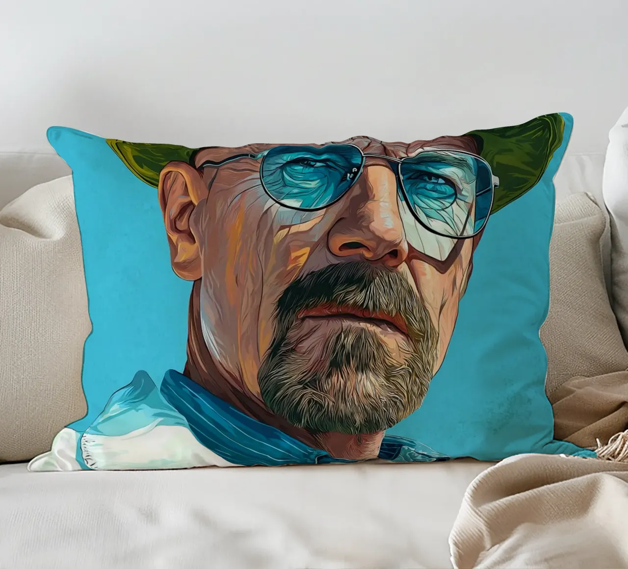 Walter White Breaking Bad cuscino da Voxel Visionaries