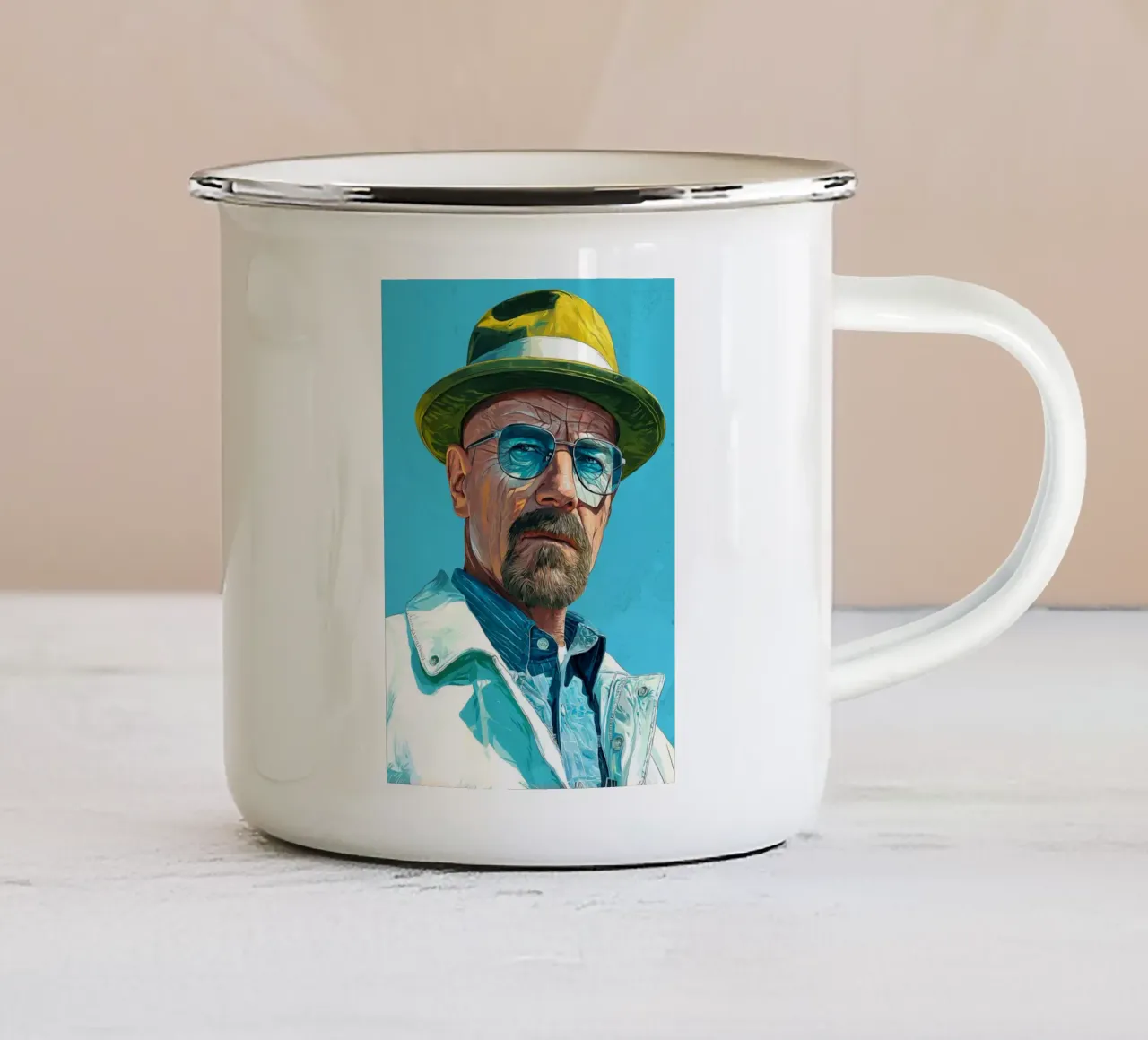 Walter White Breaking Bad tazza in smalto da Voxel Visionaries