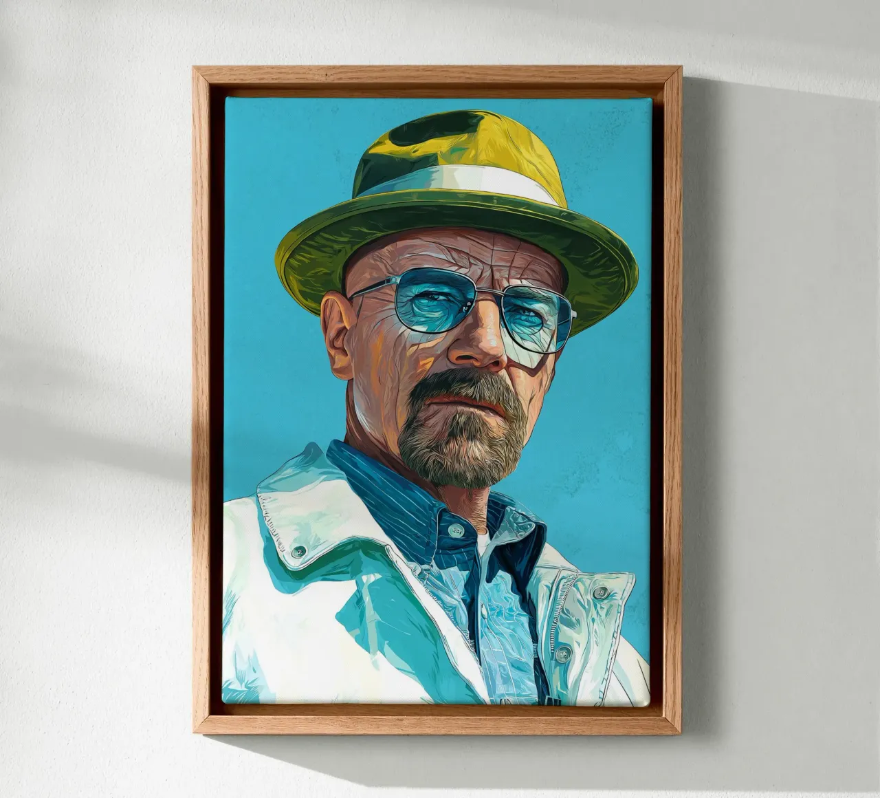 Walter White Breaking Bad tela con Cornice a cassetta da Voxel Visionaries