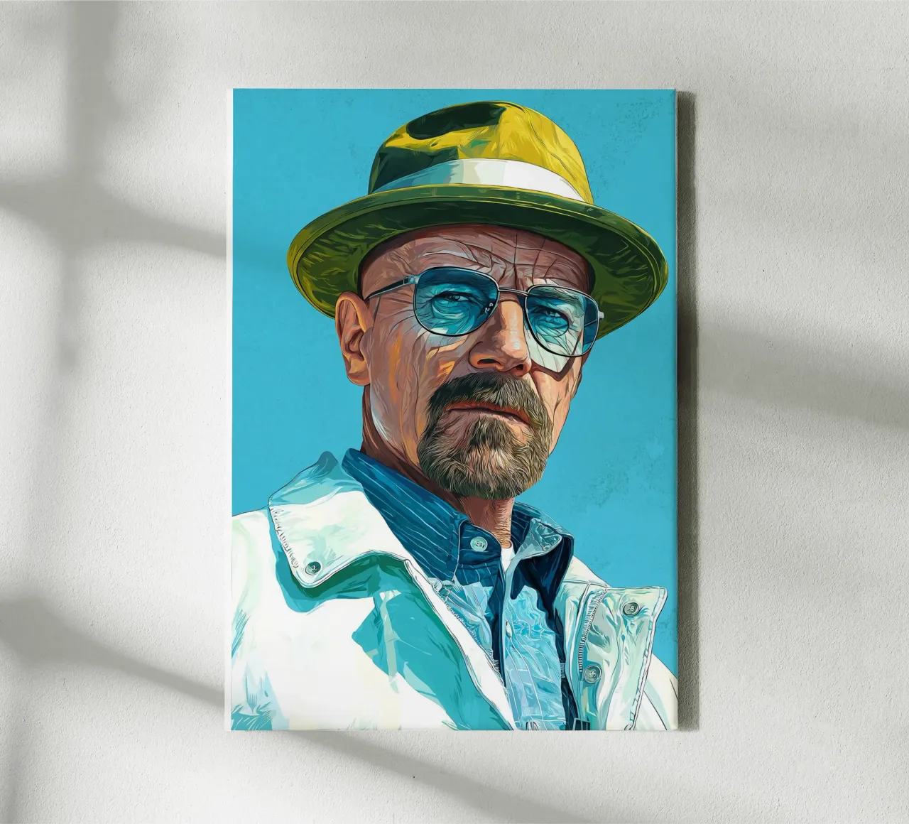 Walter White Breaking Bad tela con Cornice a cassetta da Voxel Visionaries
