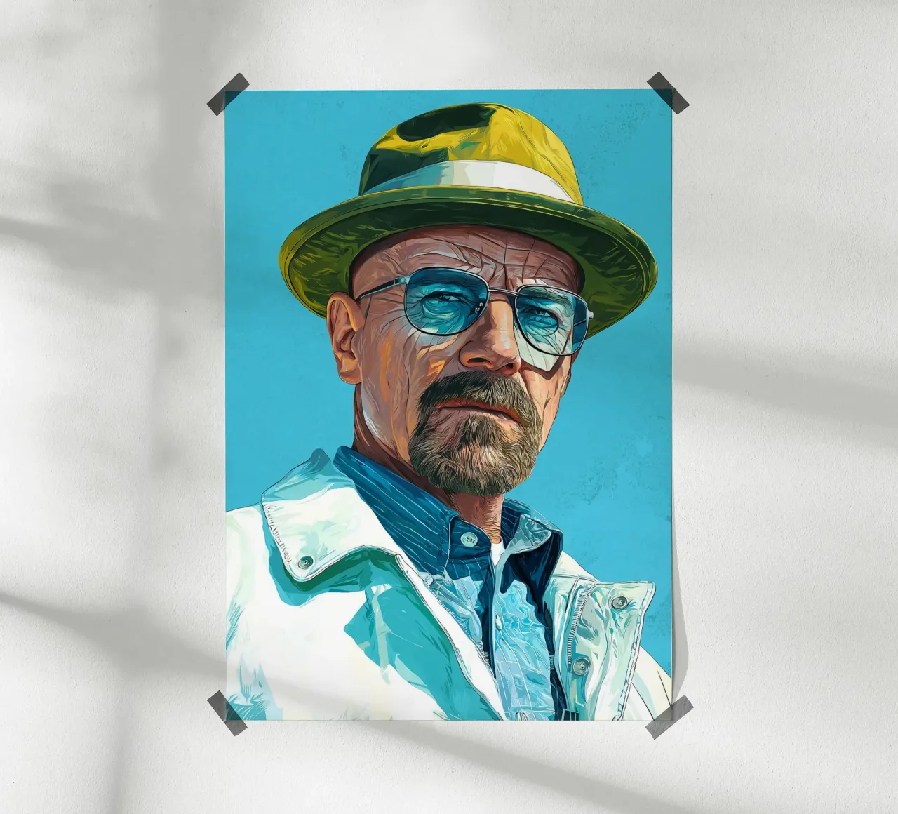 Walter White Breaking Bad poster con telaio in alluminio da Voxel Visionaries