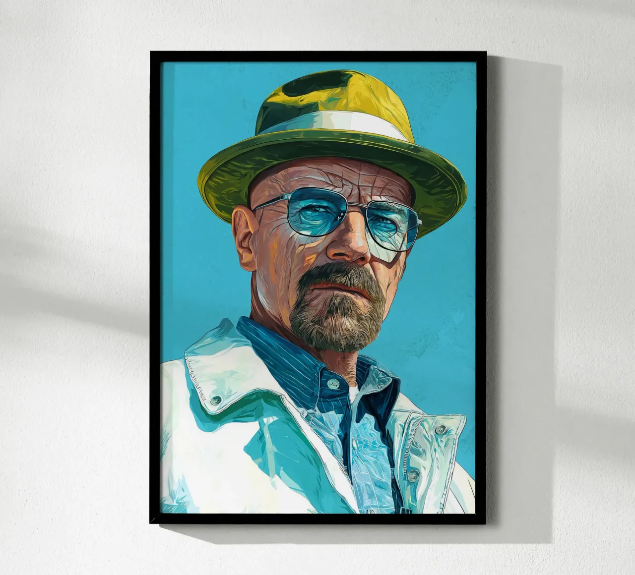 Walter White Breaking Bad poster con telaio in alluminio da Voxel Visionaries
