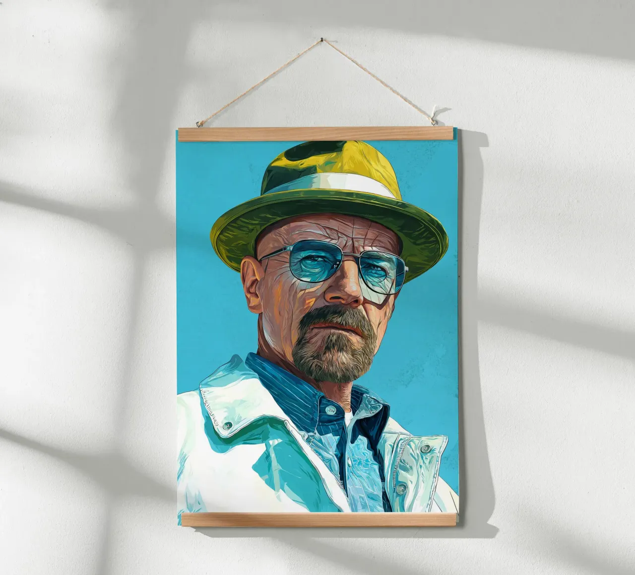 Walter White Breaking Bad poster con telaio in alluminio da Voxel Visionaries