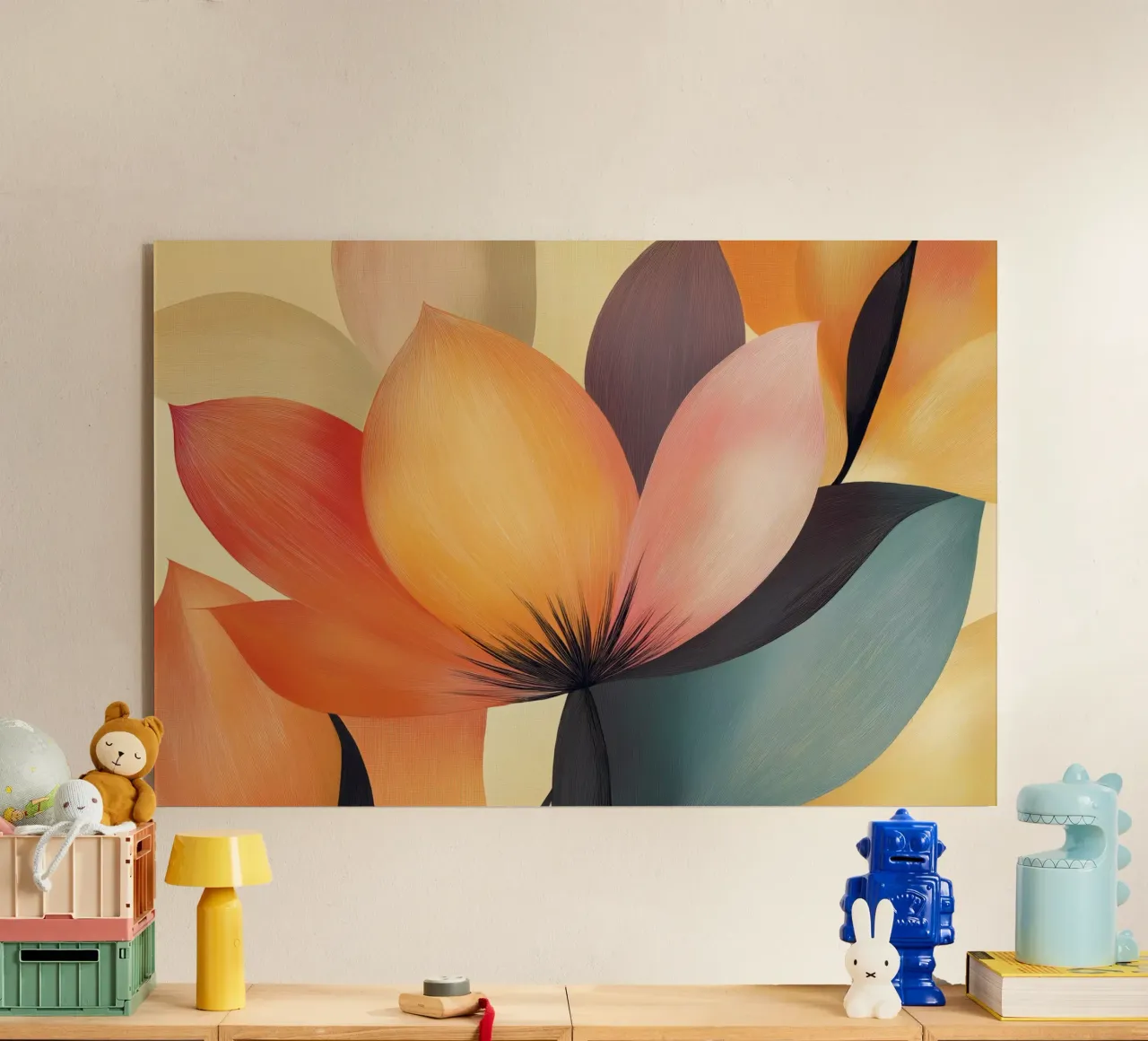 Abstract flowers acrylic glass by Imagine