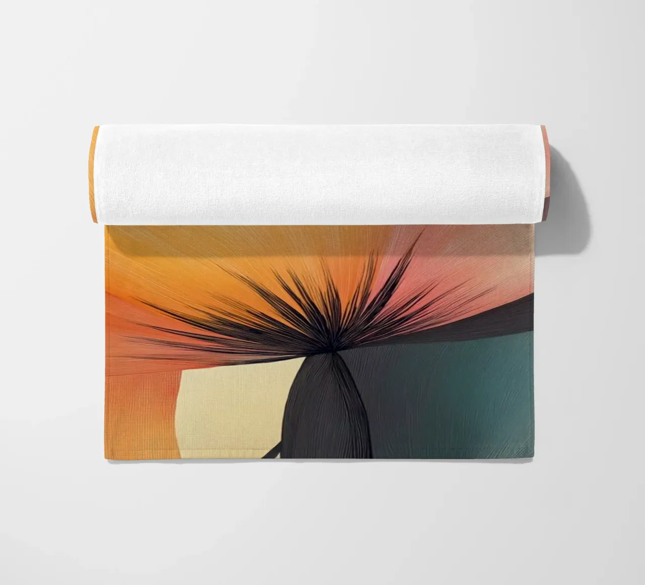 Abstract flowers beach towel by Imagine
