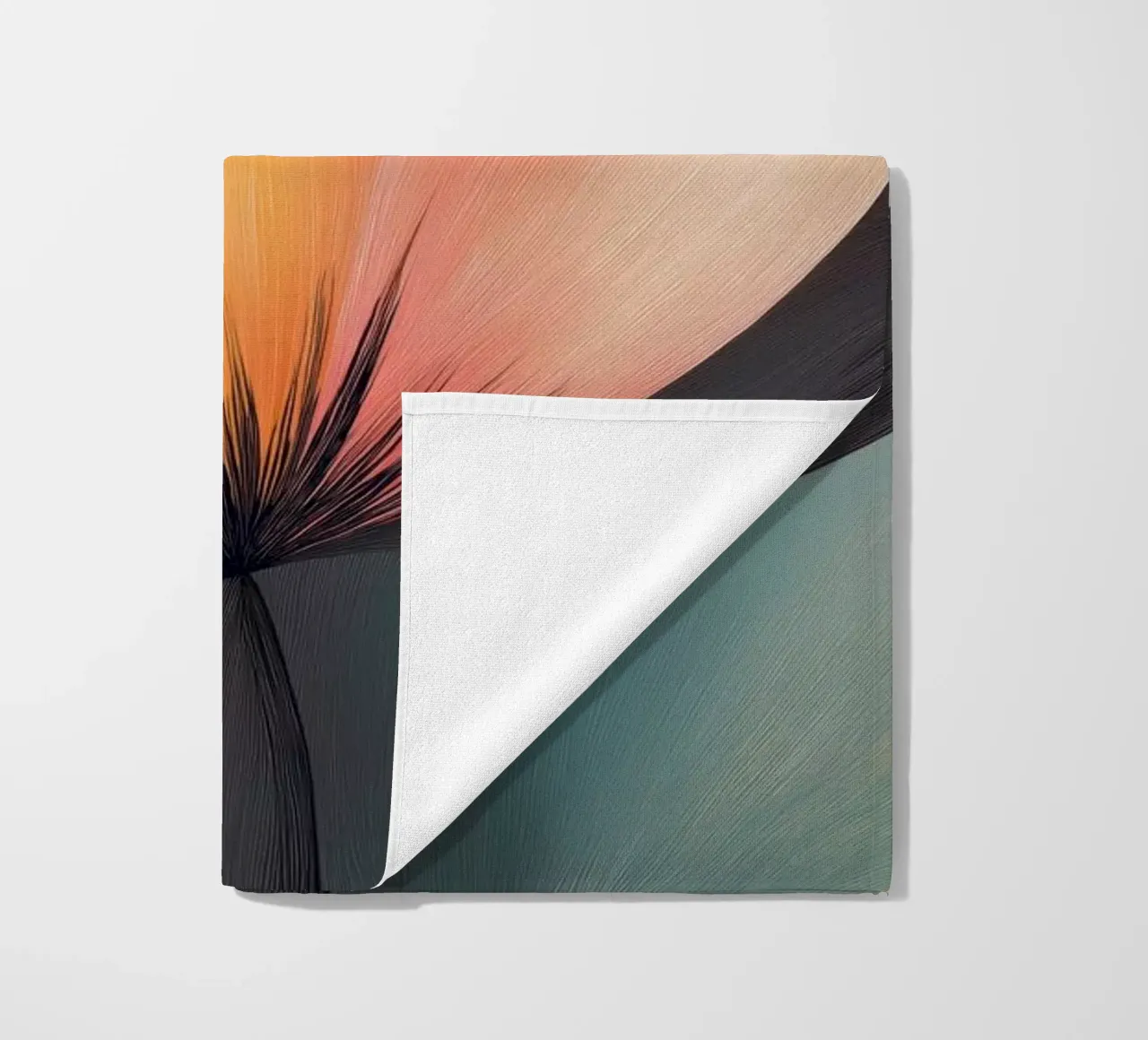 Abstract flowers beach towel by Imagine