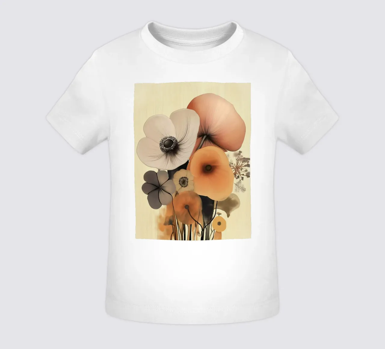 Abstrakte Blumen Baby T-Shirt von Imagine