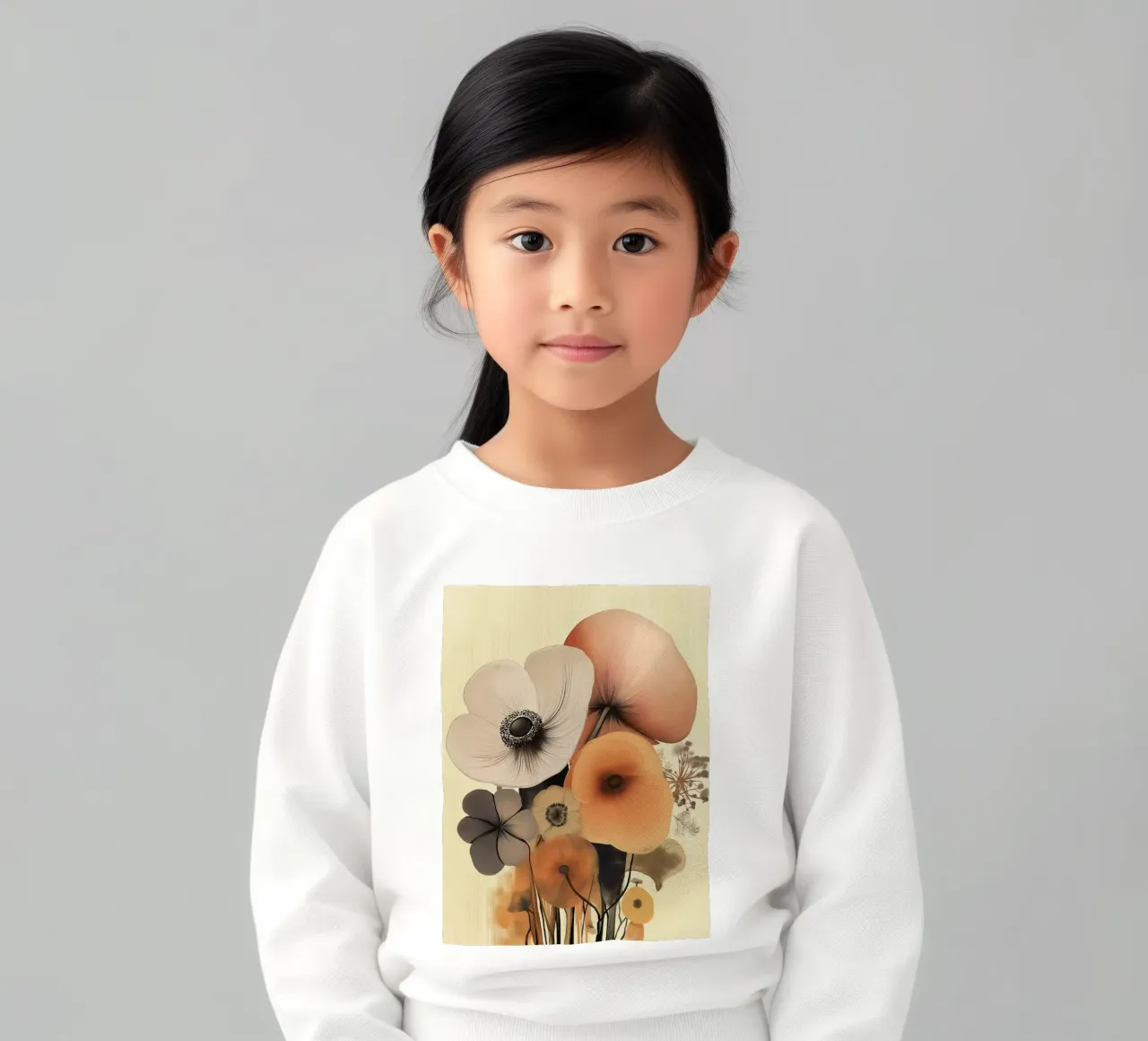 Abstrakte Blumen Kinder Sweatshirt von Imagine