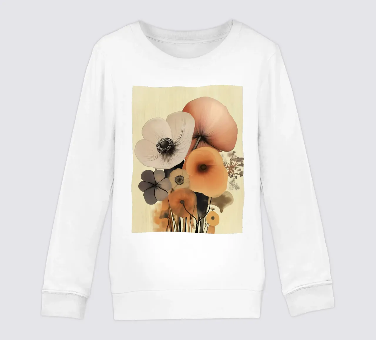 Abstrakte Blumen Kinder Sweatshirt von Imagine