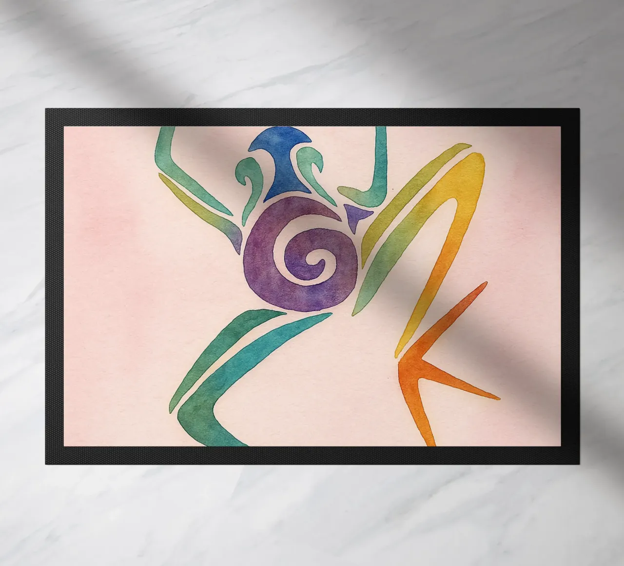 frog drawing doormat by klicins