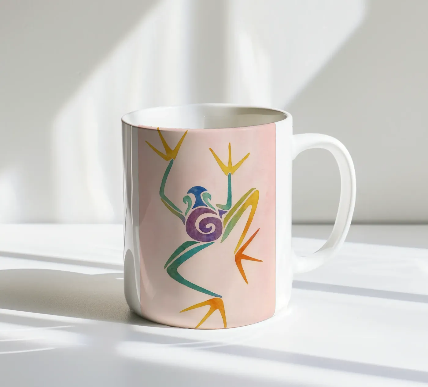 frog drawing ceramic mug by klicins