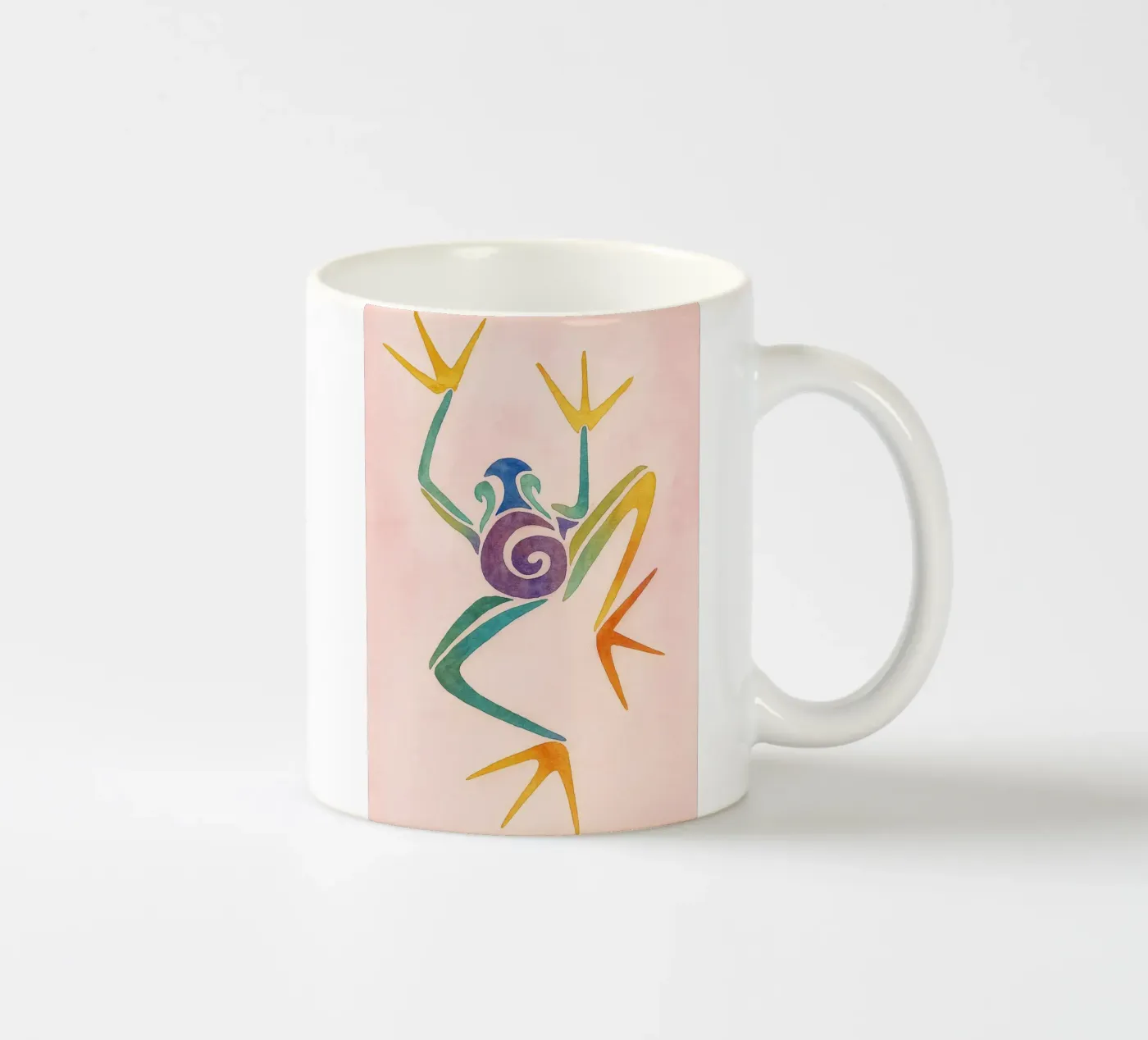 frog drawing ceramic mug by klicins